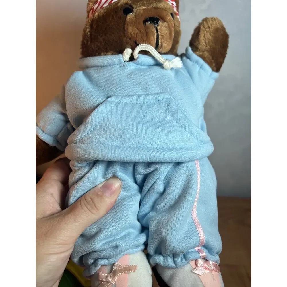 Two Teddy Bears Vintage 80s Workout Aerobic Clothes 11”